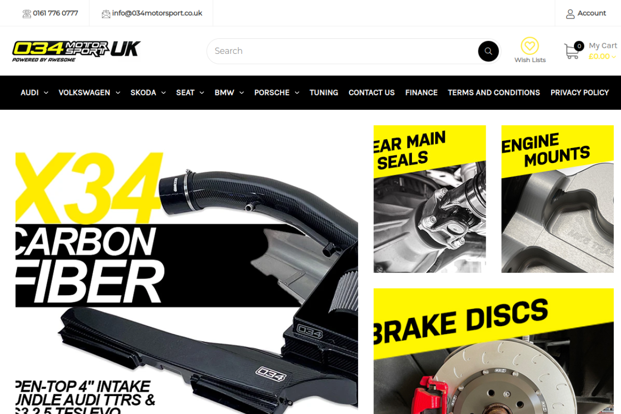 Screenshot of 034motorsport.co.uk