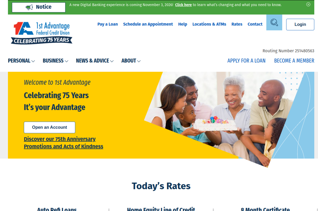 Screenshot of 1stadvantage.org