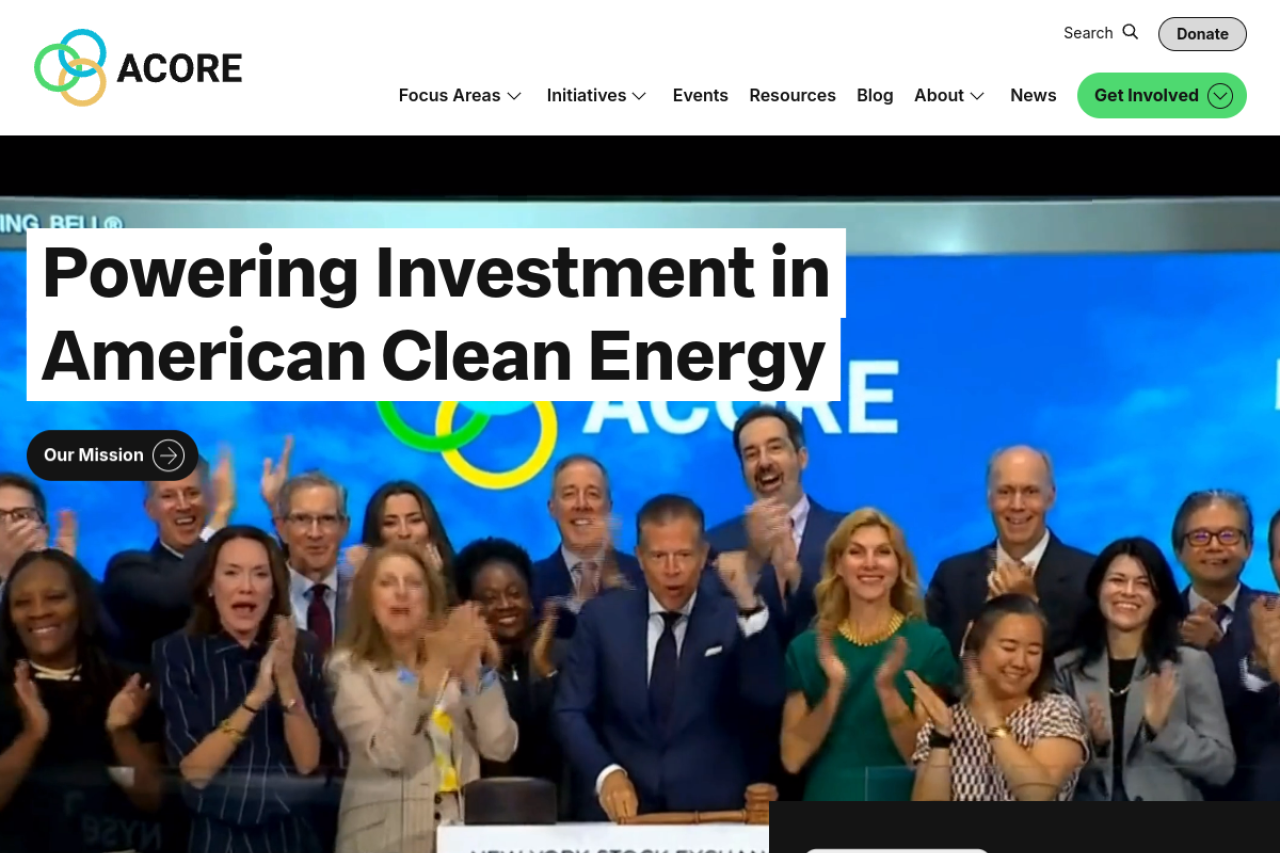 Screenshot of acore.org
