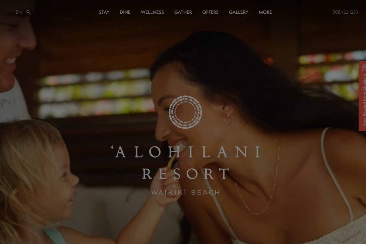 Screenshot of alohilaniresort.com