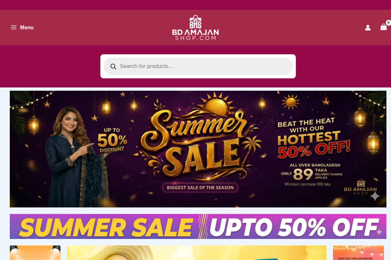 Screenshot of bdamajanshop.com