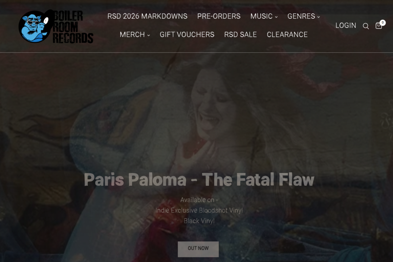 Screenshot of boilerroomrecords.co.uk