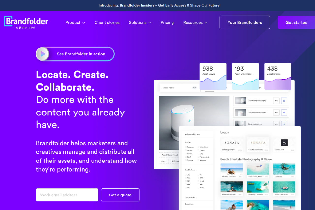 Screenshot of brandfolder.com
