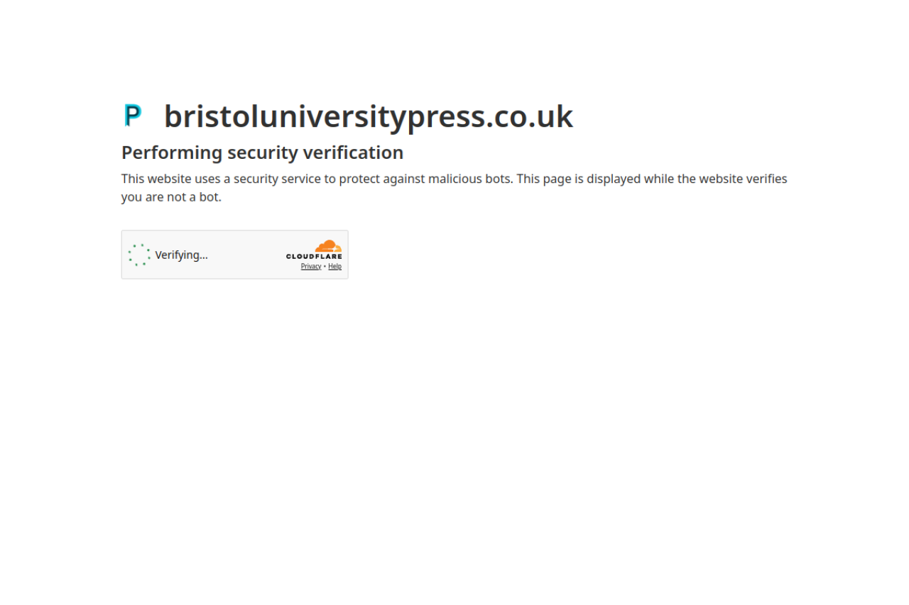 Screenshot of bristoluniversitypress.co.uk