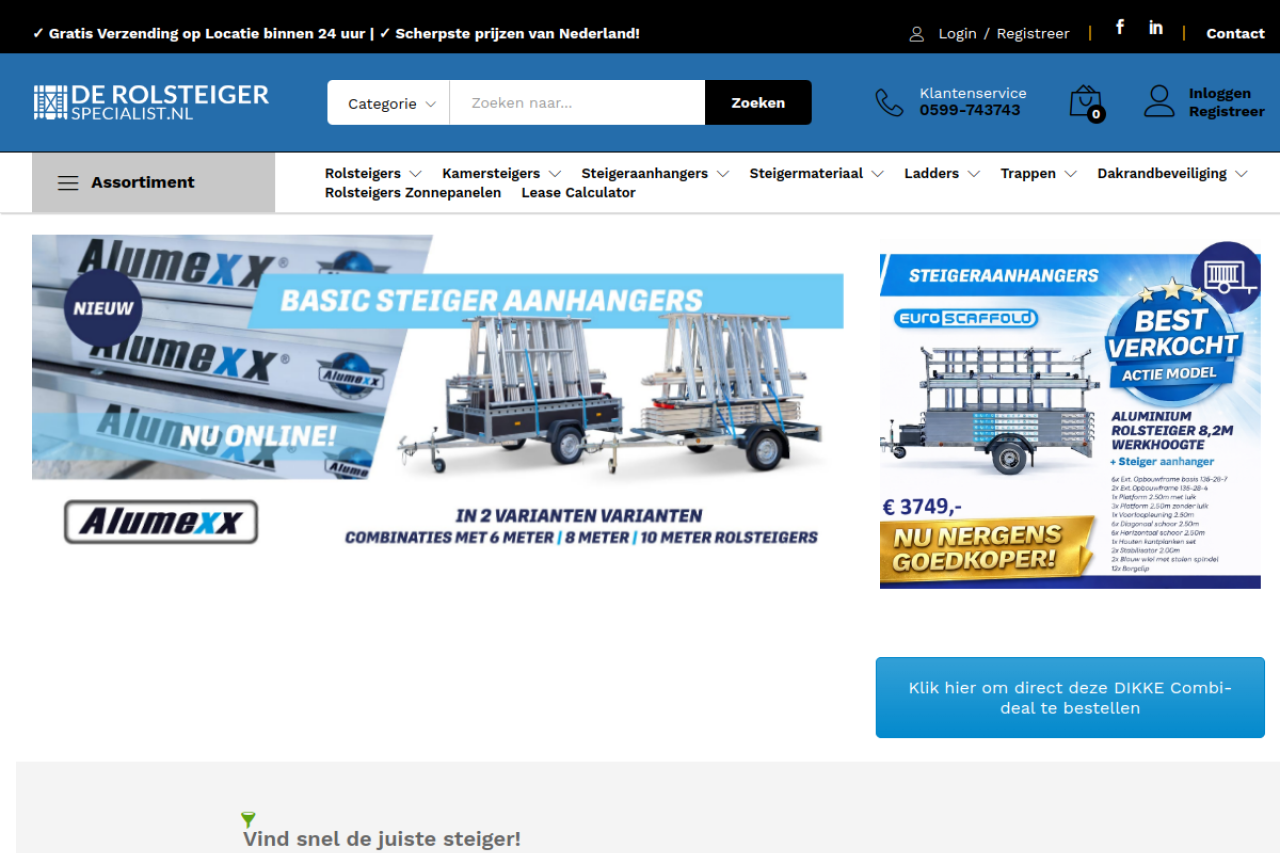 Screenshot of derolsteigerspecialist.nl