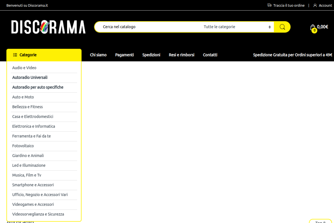 Screenshot of discorama.it
