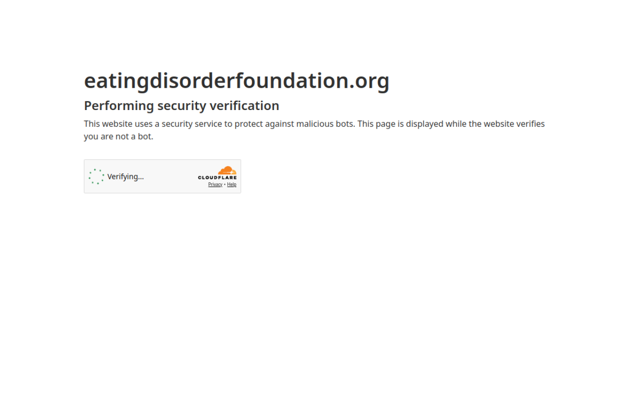 Screenshot of eatingdisorderfoundation.org