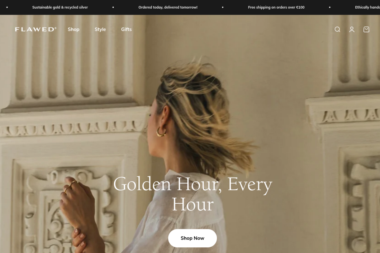Screenshot of flawedbrand.com