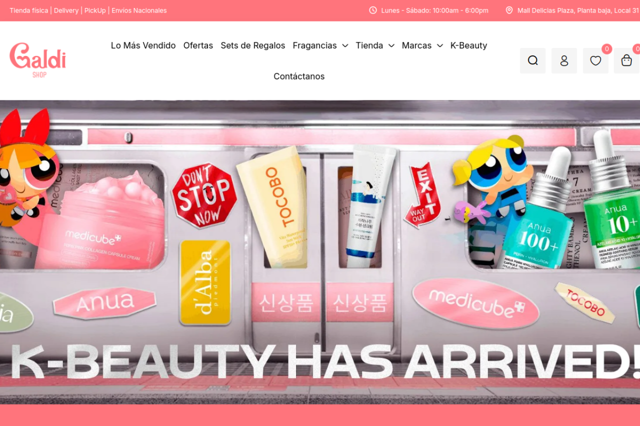 Screenshot of galdishop.com