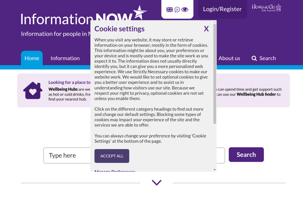 Screenshot of informationnow.org.uk