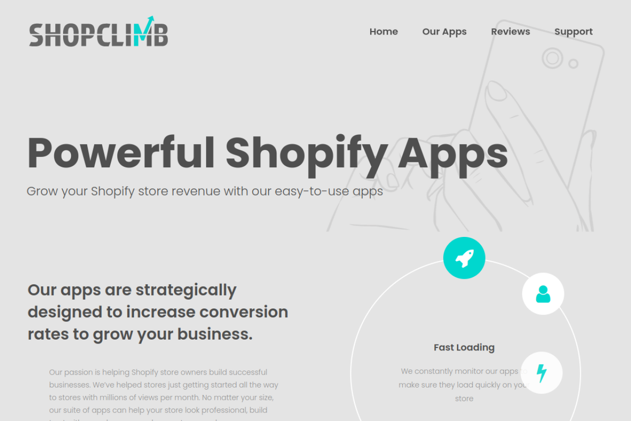 Screenshot of shopclimb.com