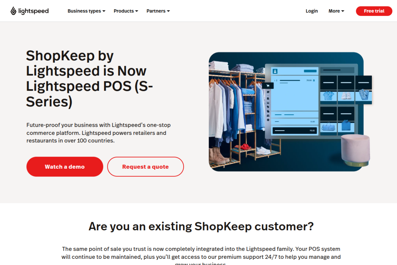 Screenshot of shopkeep.com