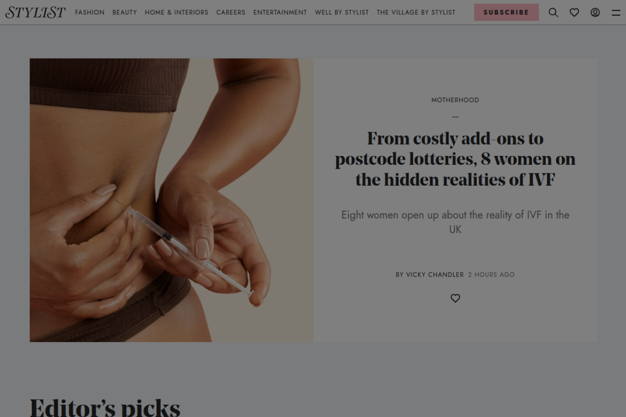 Screenshot of stylist.co.uk