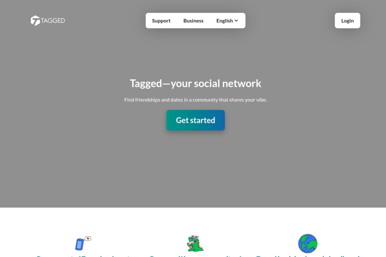 Screenshot of tagged.com
