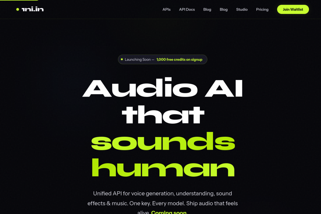 Full website screenshot of 1ni.in