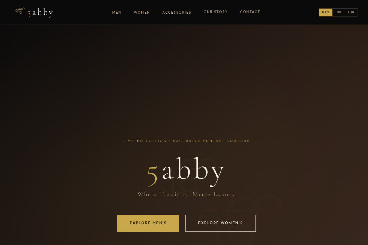 Full website screenshot of 5abby.com