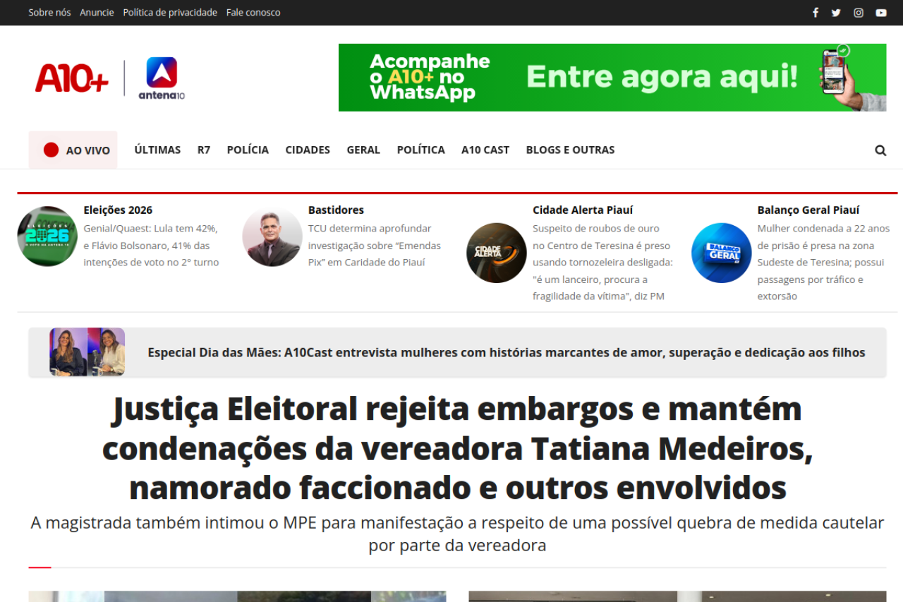 Screenshot of a10mais.com