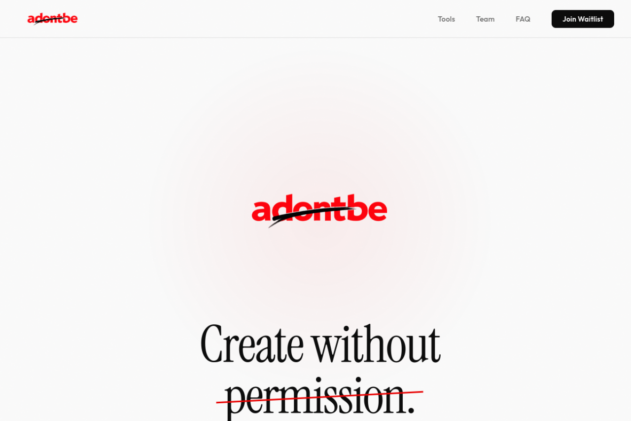 Full website screenshot of adontbe.com