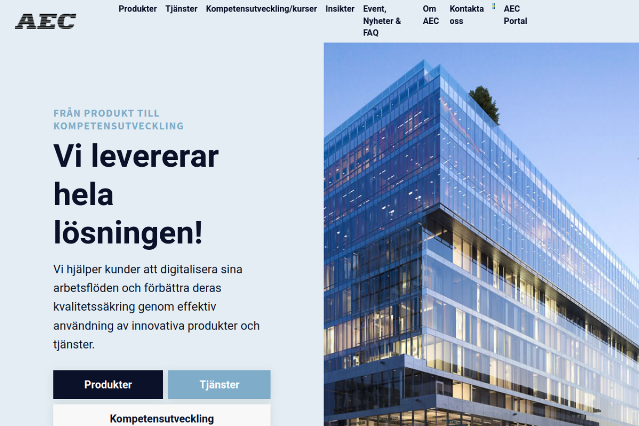 aec.se screenshot
