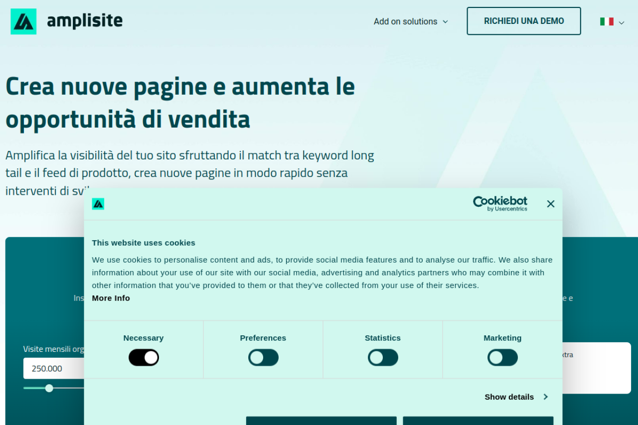 amplisite.it screenshot