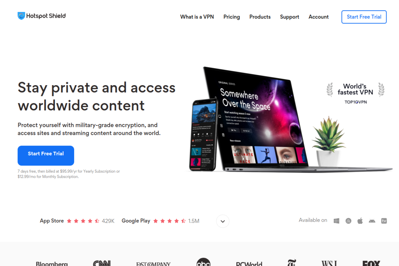 Screenshot of anchorfree.com