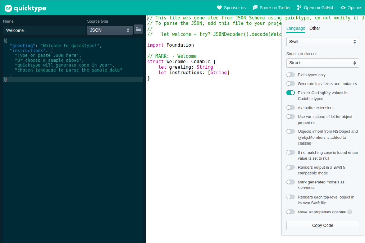 Instantly parse JSON in any la