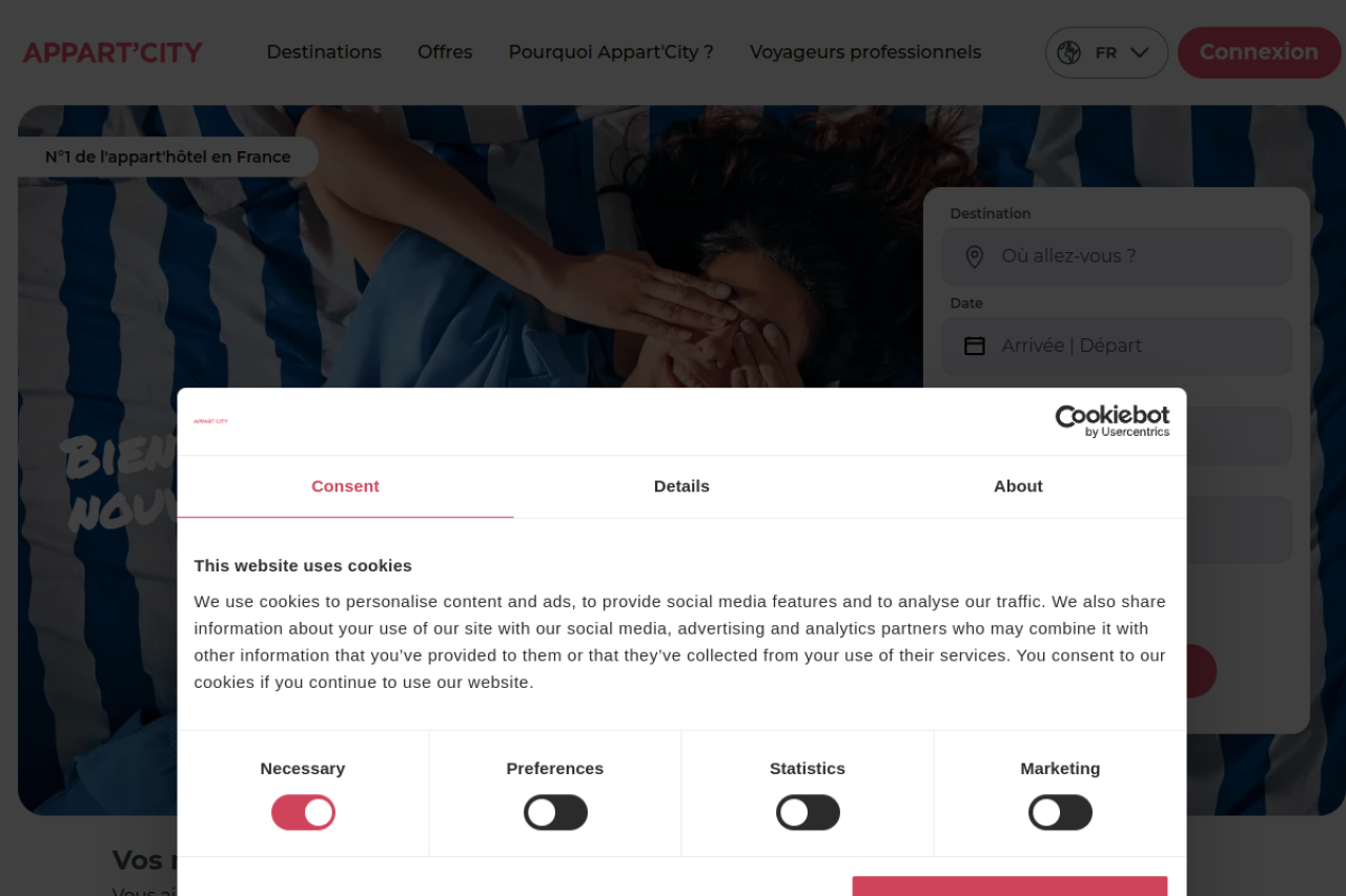 Screenshot of appartcity.com