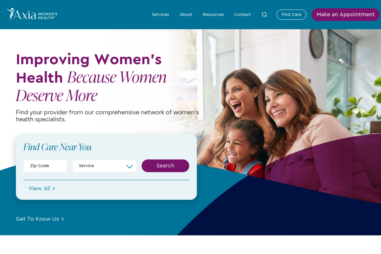 Screenshot of axiawh.com