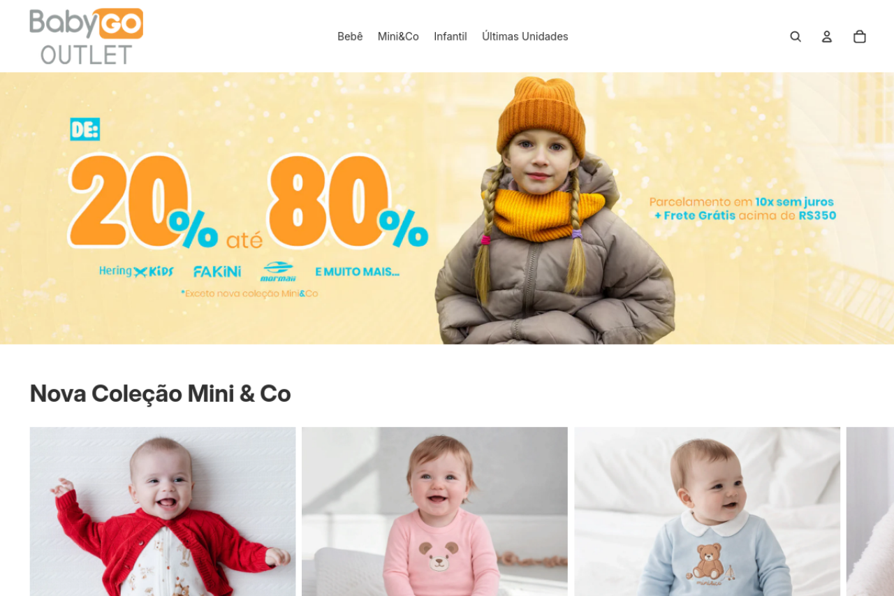 Screenshot of babygooutlet.com.br