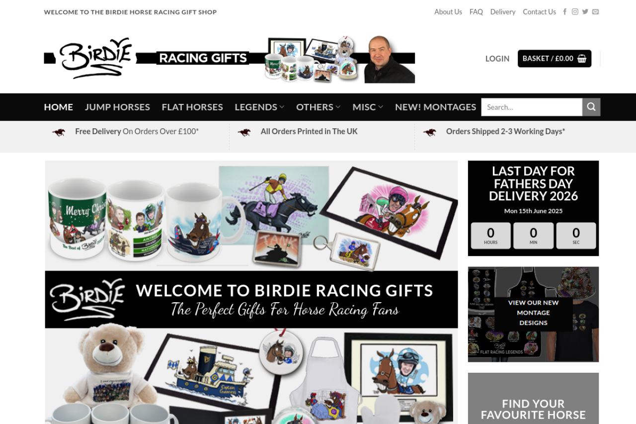 birdieracinggifts.co.uk screenshot
