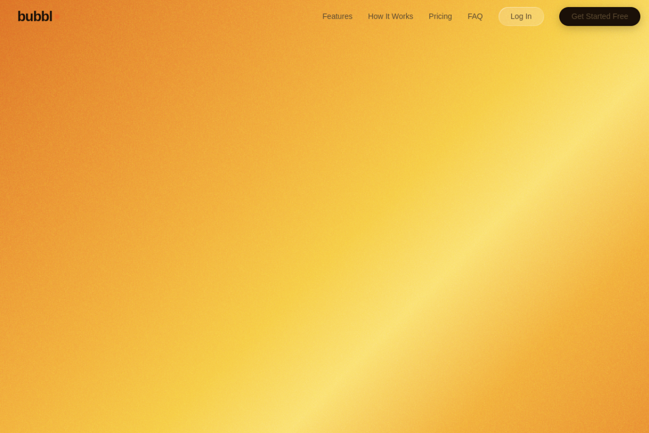 Full website screenshot of bubbl.ooo