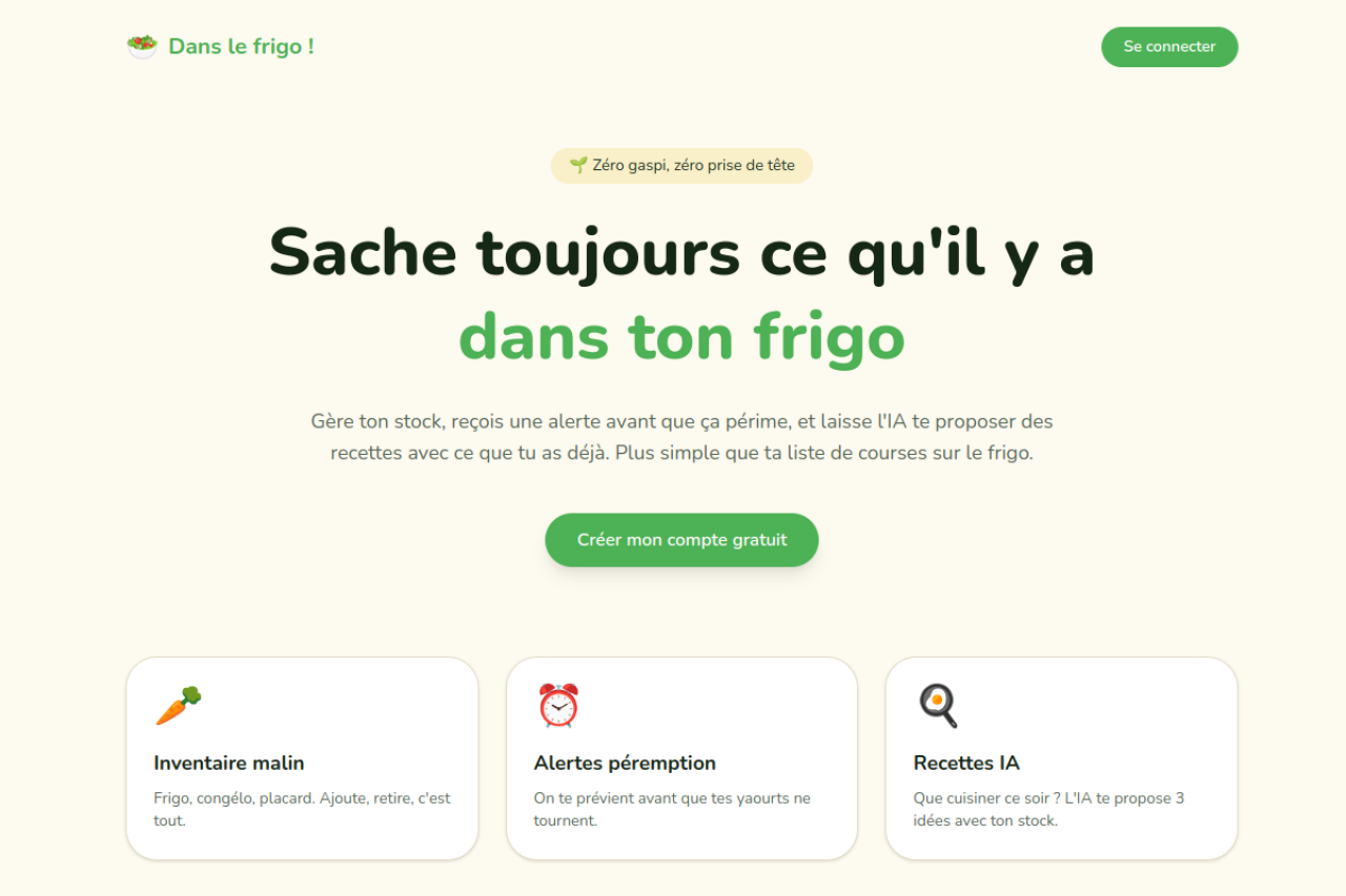 Dans le frigo !