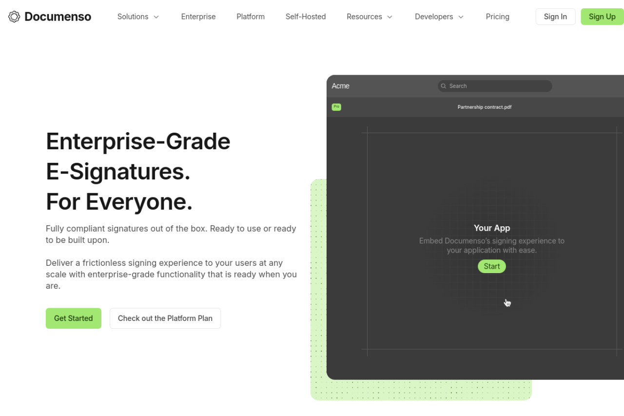 Preview of Documenso