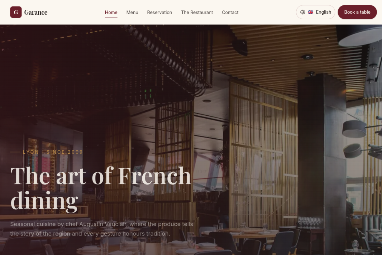 Restaurant Website