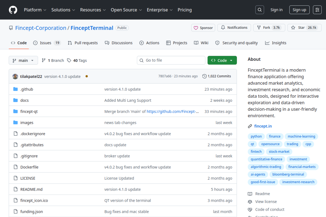 GitHub - Fincept-Corporation/FinceptTerminal: FinceptTerminal is a modern finance application offering advanced market analytics, investment research, and economic data tools, designed for interactive exploration and data-driven decision-making in a user-friendly environment. 界面预览