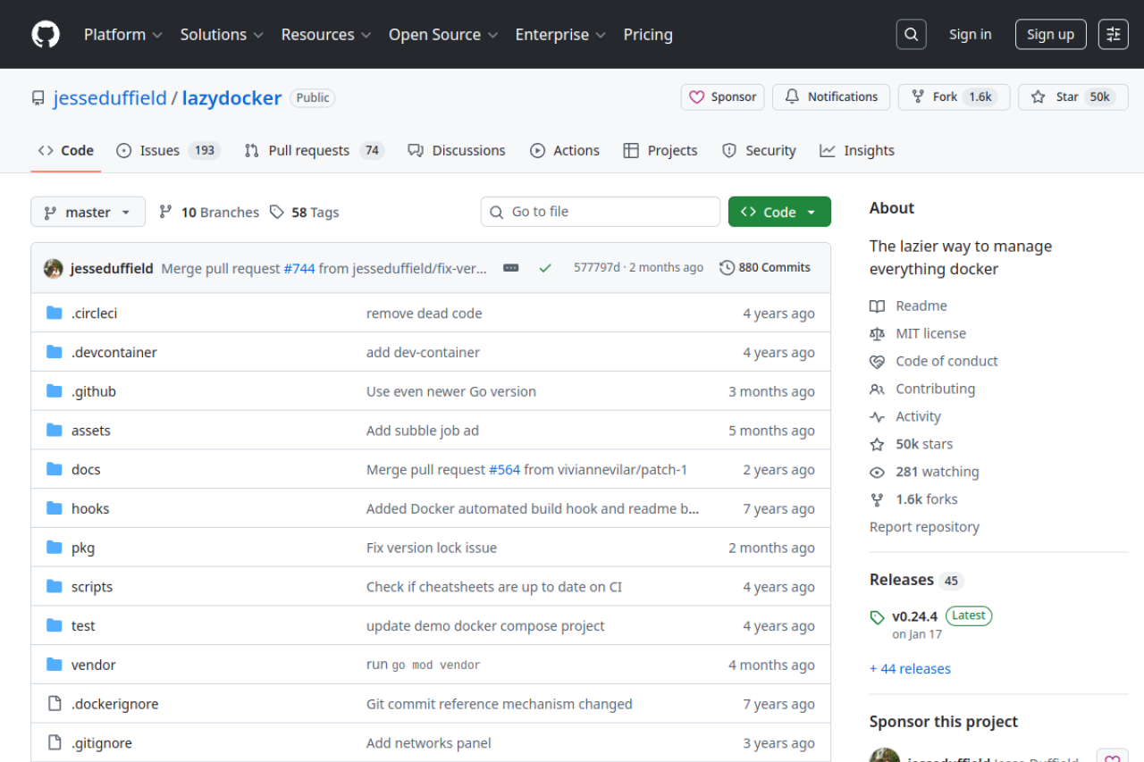 GitHub - jesseduffield/lazydocker: The lazier way to manage everything docker 界面预览