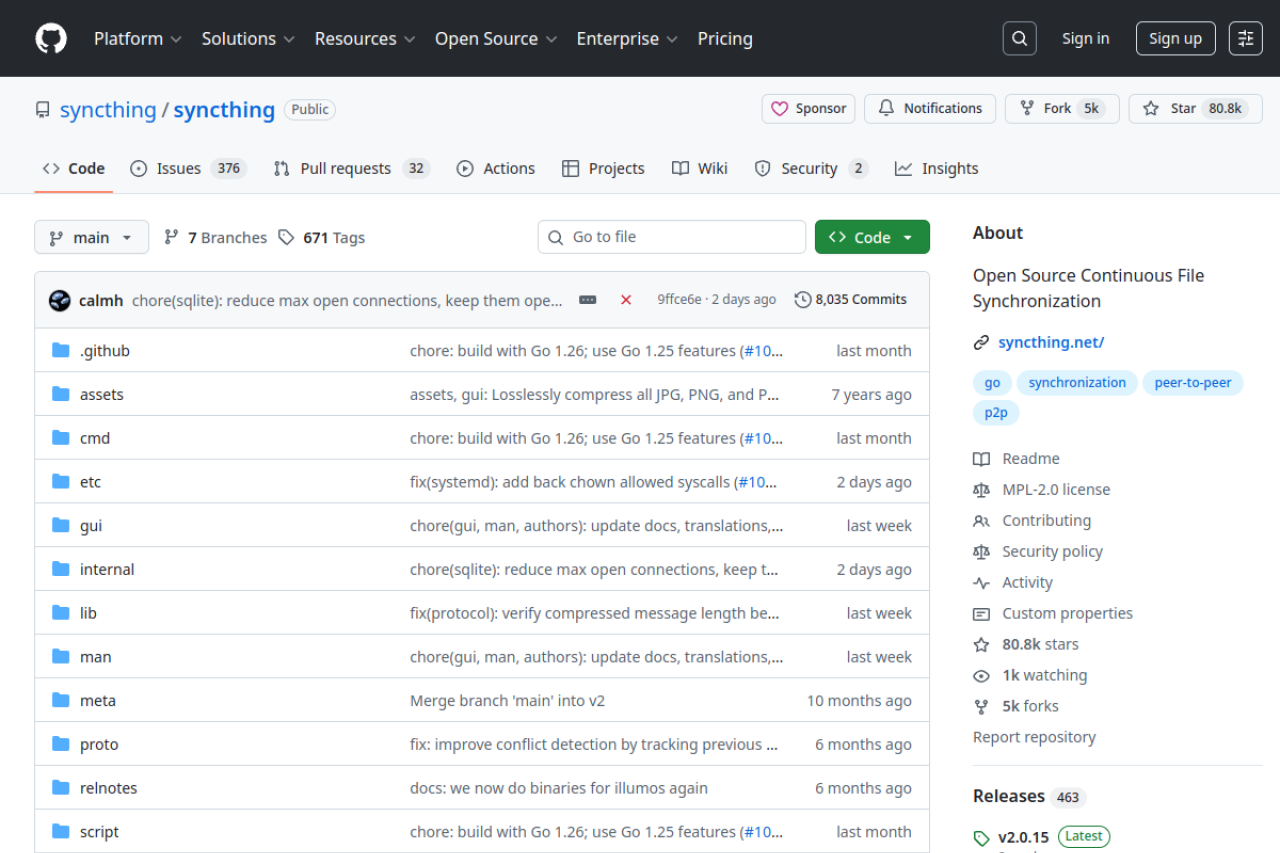GitHub - syncthing/syncthing: Open Source Continuous File Synchronization 界面预览