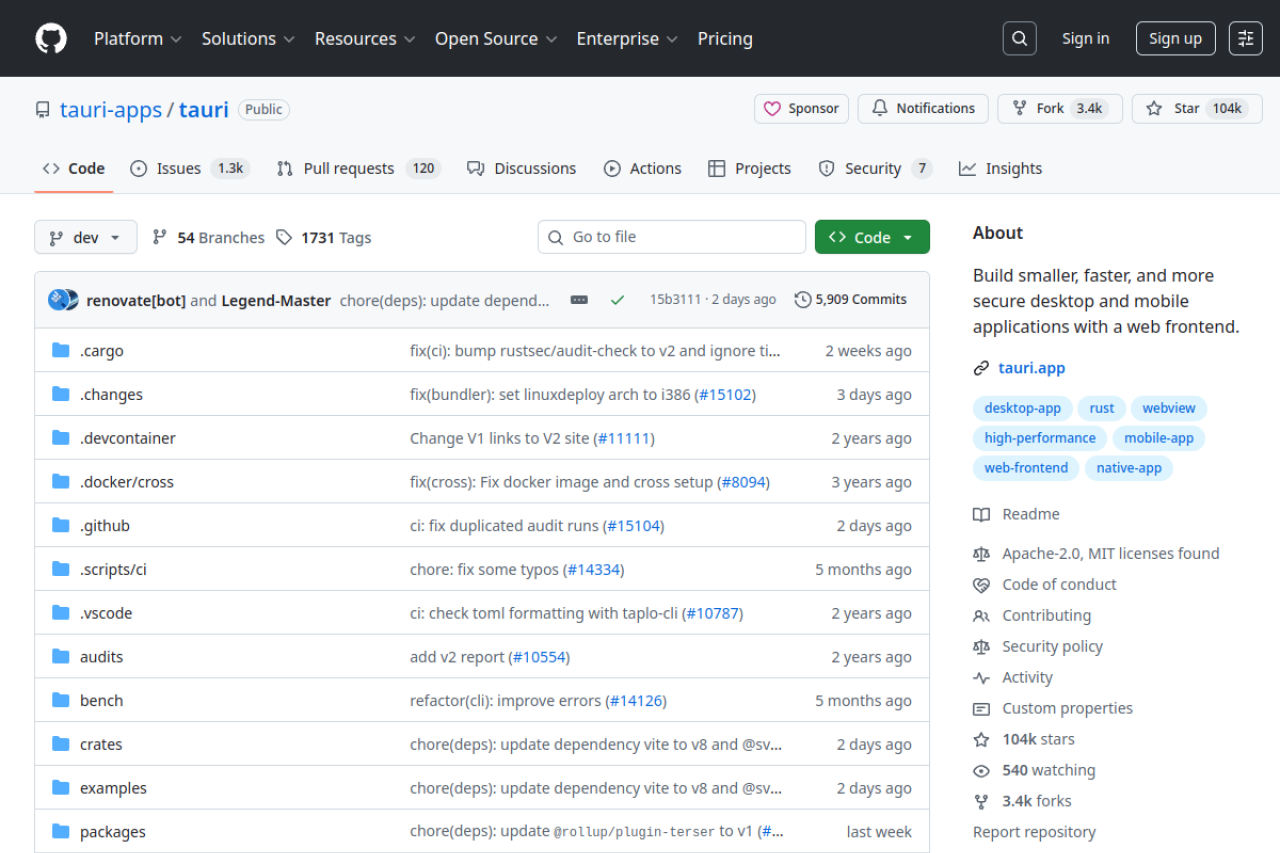 GitHub - tauri-apps/tauri: Build smaller, faster, and more secure desktop and mobile applications with a web frontend. 界面预览