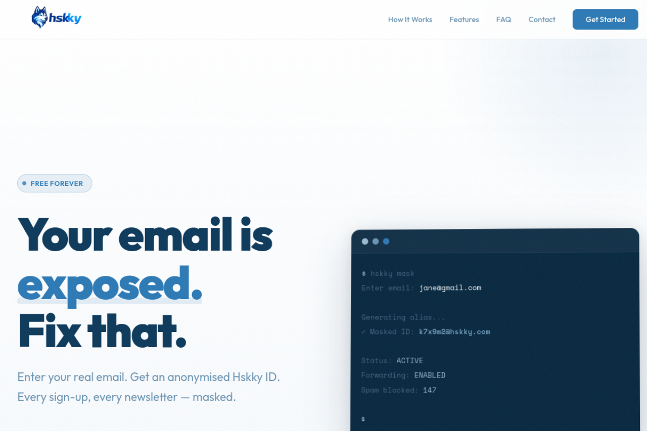 Full website screenshot of hskky.com