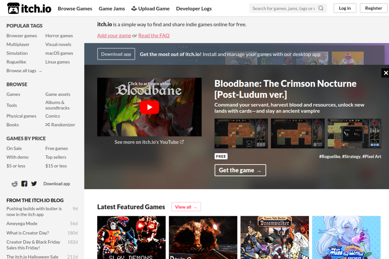 Download the latest indie game