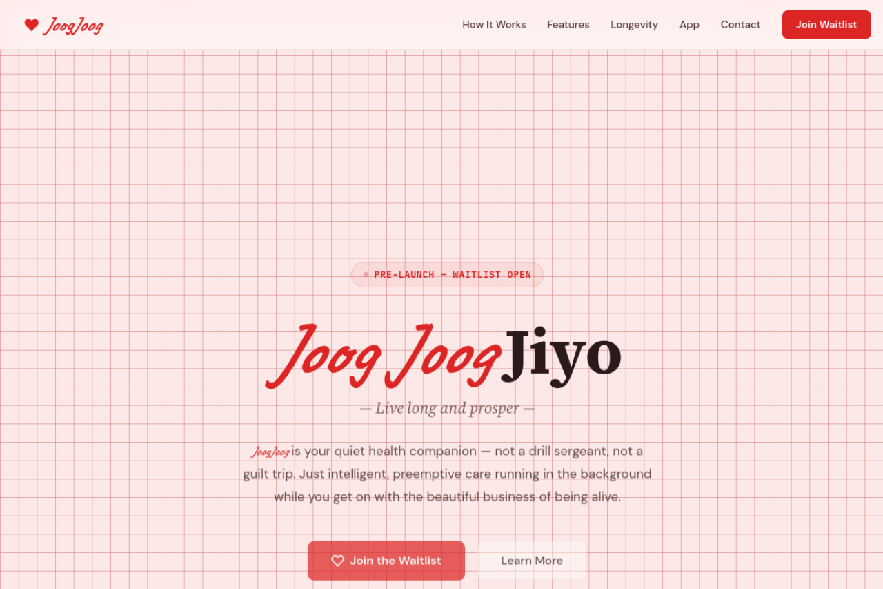 Full website screenshot of joogjoog.com