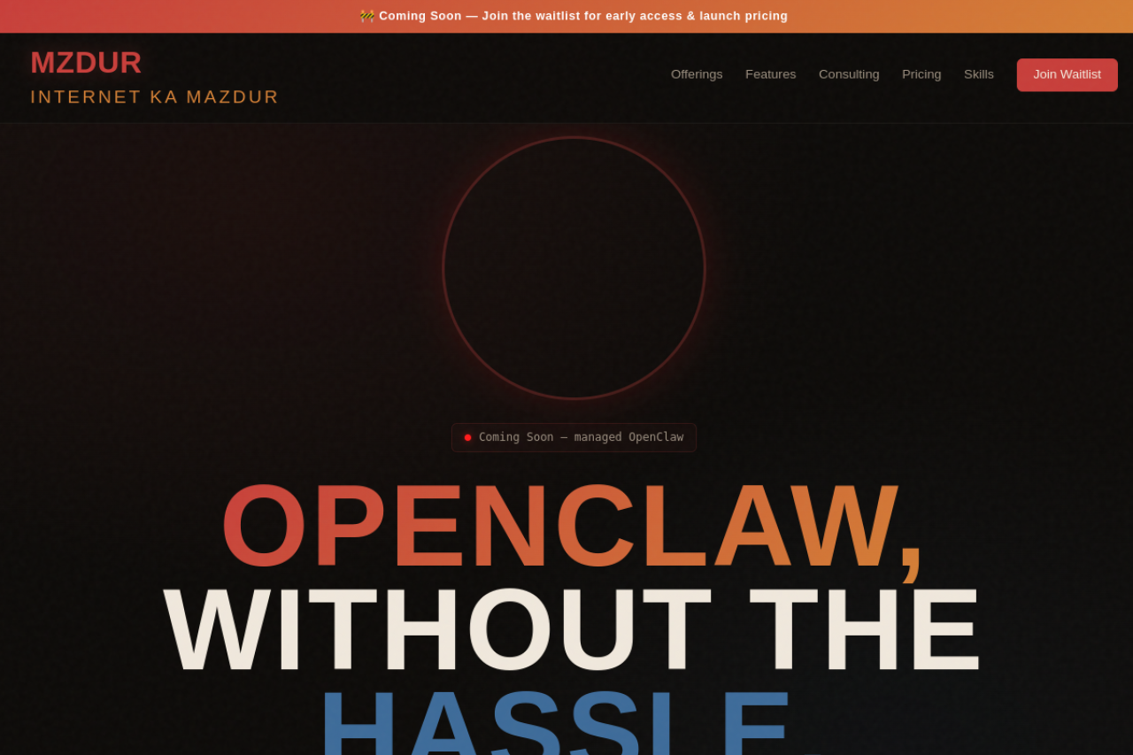 Full website screenshot of mzdur.com