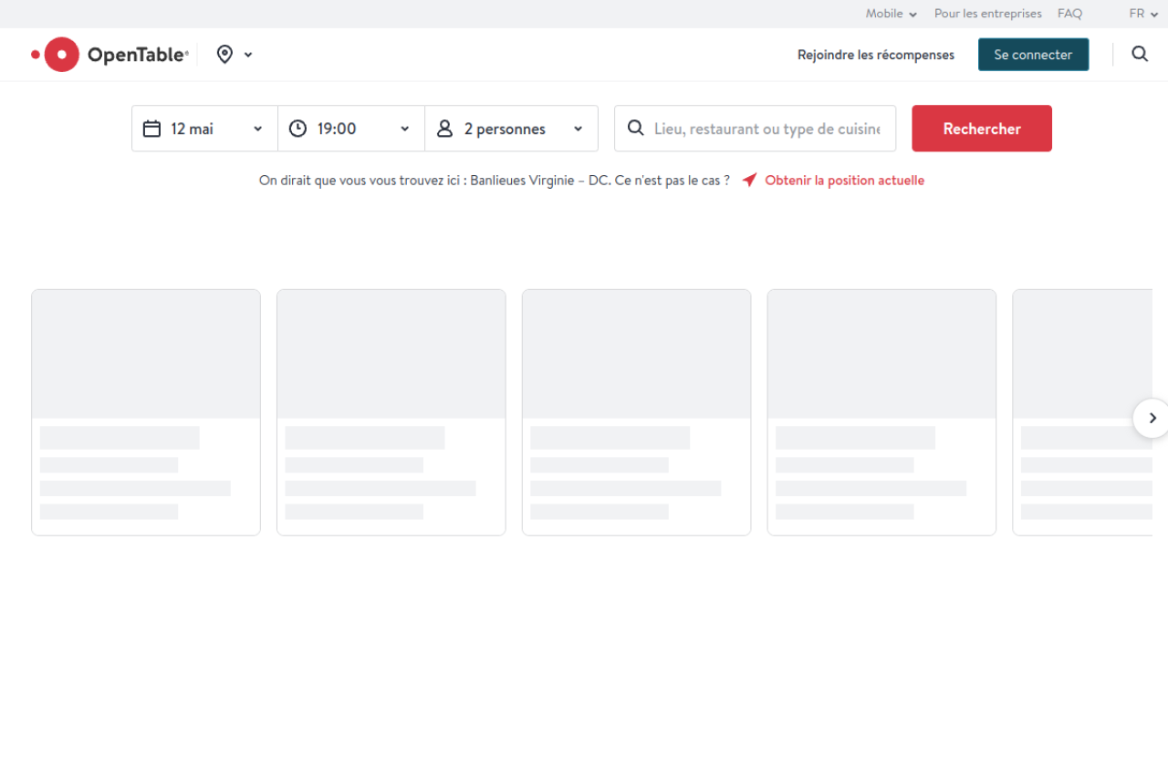 opentable.fr screenshot