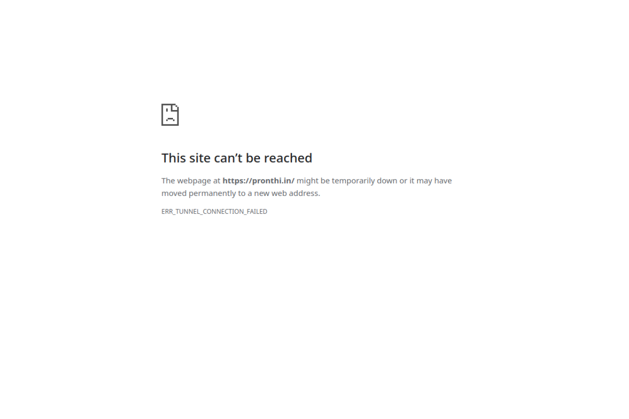 Full website screenshot of pronthi.in