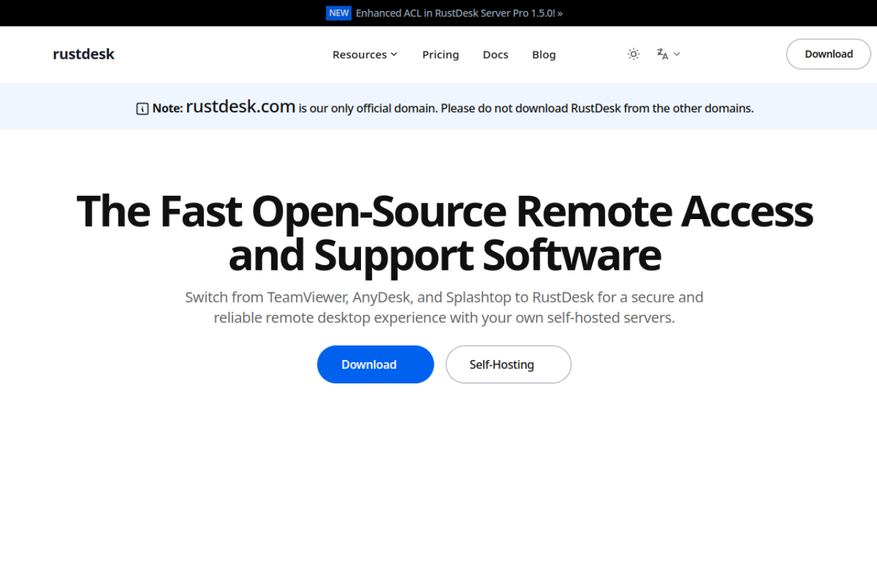 RustDesk: Open-Source Remote Desktop with Self-Hosted Server Solutions 界面预览