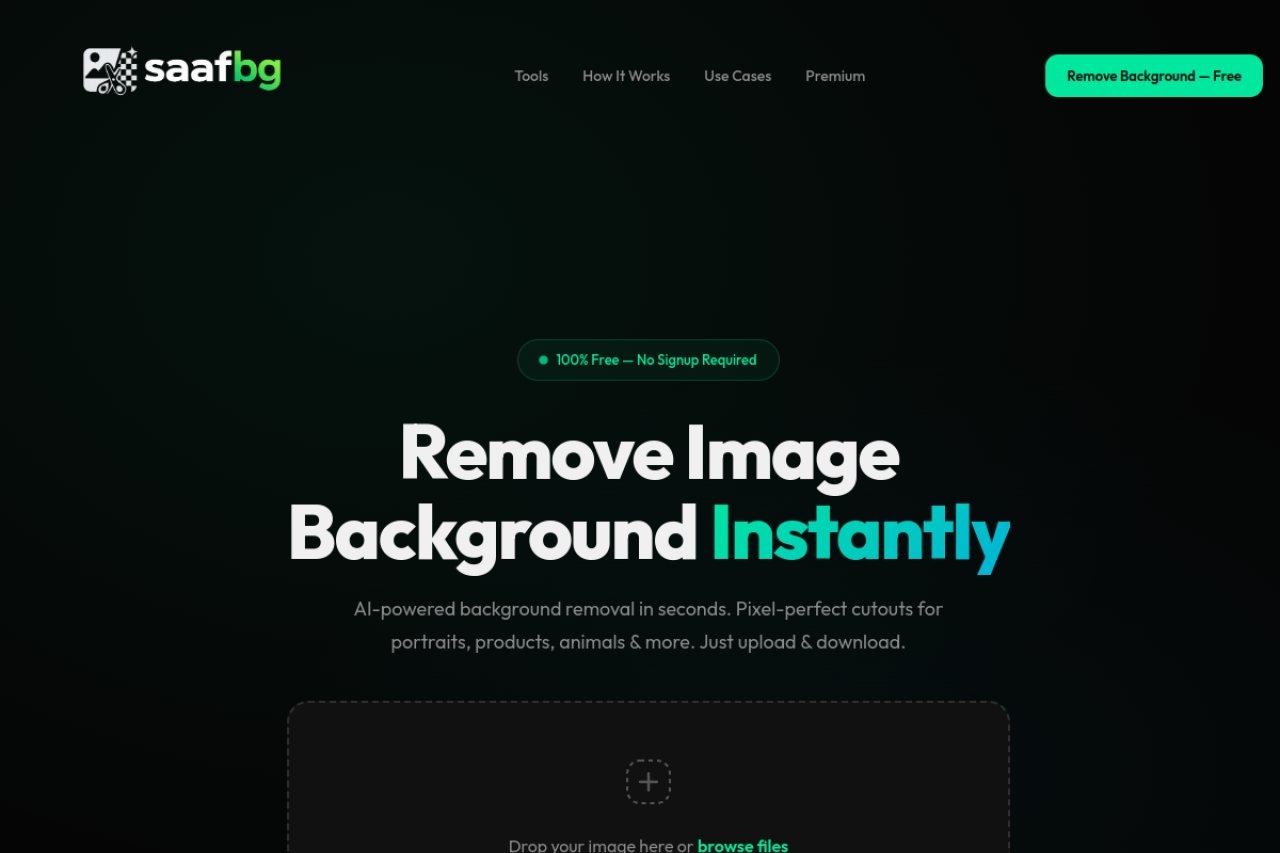 Full website screenshot of saafbg.com