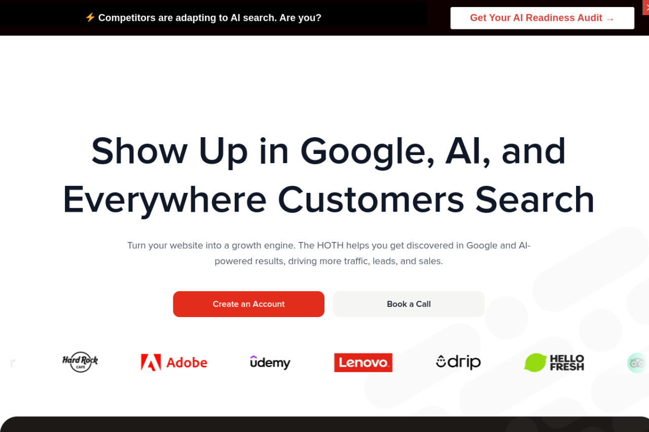 The Hoth Homepage Screenshot