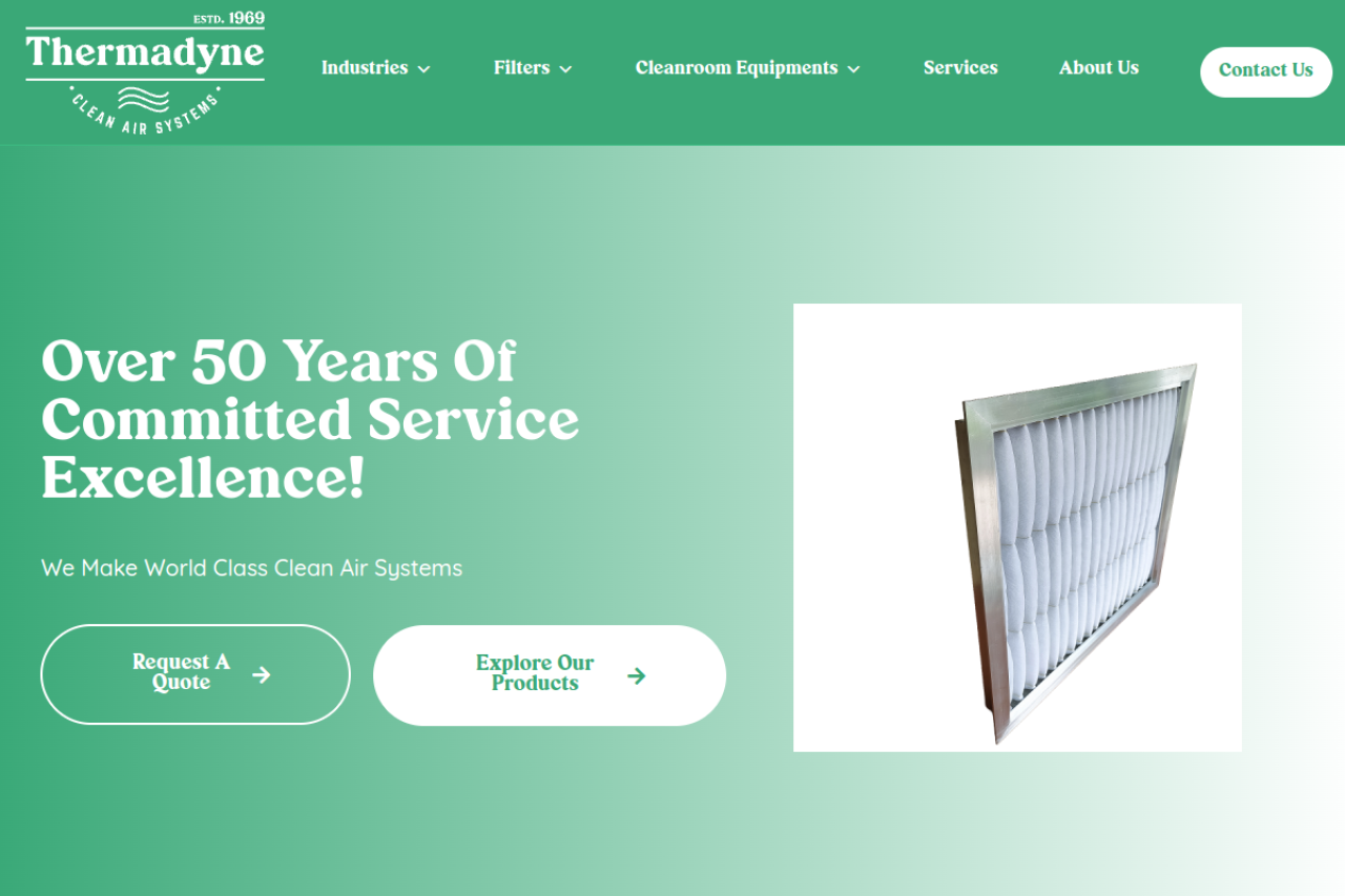 Full website screenshot of thermadyne.in