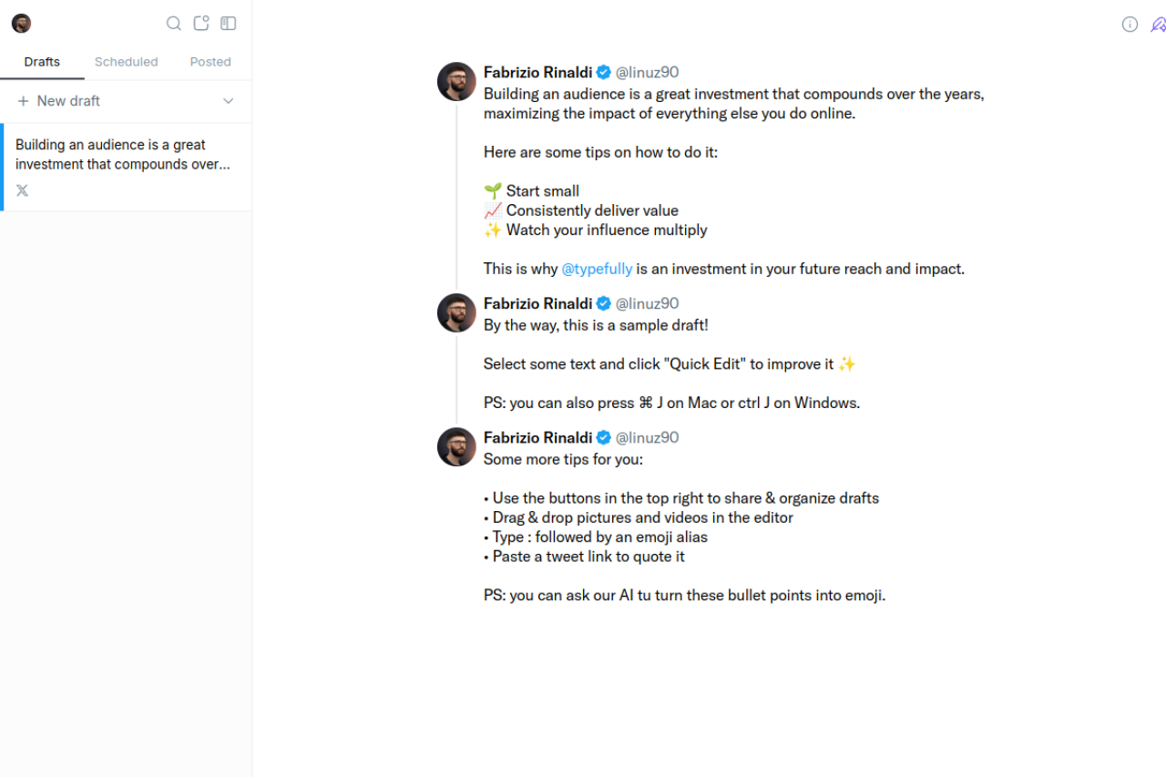 Preview of Typefully