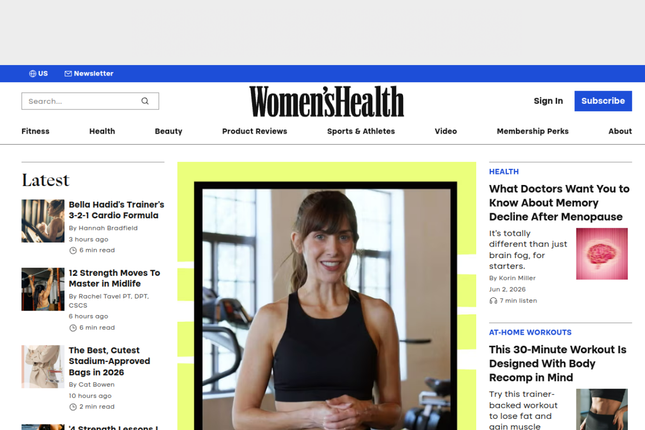 Screenshot of womenshealthmag.com